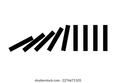 Icono de efecto dominó Avances de ilustración de vectores