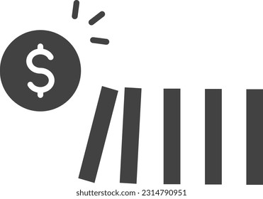 Domino Effect icon vector image. Suitable for mobile application web application and print media.