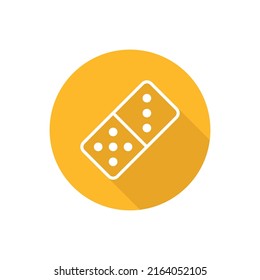 Domino flat icon with shadow