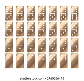 Domino game. Domino game. Entertainment collection vector domino symbol.