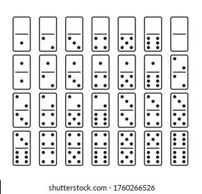 Domino game. Domino game. Entertainment collection vector domino symbol.