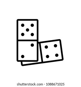 domino game icon vector template