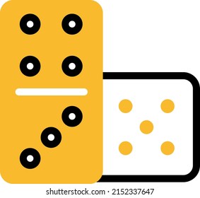 Domino game, illustration, vector on a white background.
