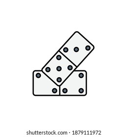 domino game line icon. Signs and symbols can be used for web, logo, mobile app, UI, UX on white background.