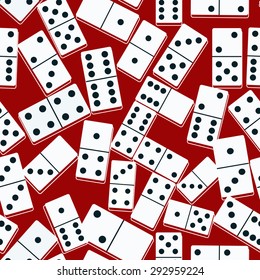 Domino game vector seamless pattern