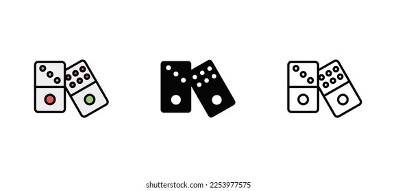 domino game vector type icon