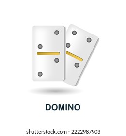 Domino icon. 3d illustration from table games collection. Creative Domino 3d icon for web design, templates, infographics and more