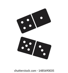 domino icon black and isolated vector illustration