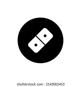 Domino icon in black round