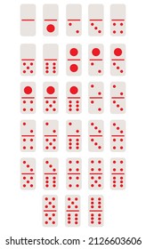 Domino icon collection, illustration, vector, white color background
