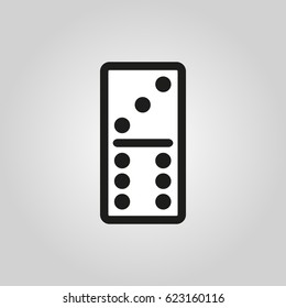 Domino icon. Game, gambling symbol. Flat design. Stock - Vector illustration