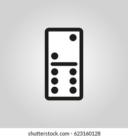 Domino icon. Game, gambling symbol. Flat design. Stock - Vector illustration
