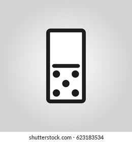Domino icon. Game, gambling symbol. Flat design. Stock - Vector illustration