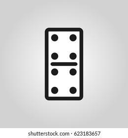 Domino icon. Game, gambling symbol. Flat design. Stock - Vector illustration