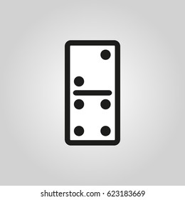 Domino icon. Game, gambling symbol. Flat design. Stock - Vector illustration