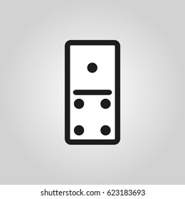 Domino icon. Game, gambling symbol. Flat design. Stock - Vector illustration