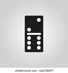 Domino icon. Game, gambling symbol. Flat design. Stock - Vector illustration