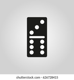 Domino icon. Game, gambling symbol. Flat design. Stock - Vector illustration