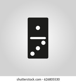 Domino icon. Game, gambling symbol. Flat design. Stock - Vector illustration