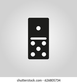Domino icon. Game, gambling symbol. Flat design. Stock - Vector illustration