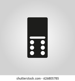 Domino icon. Game, gambling symbol. Flat design. Stock - Vector illustration
