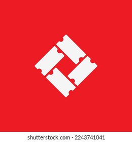 Domino-Symbol, Vorlage für Grafikressourcen, Vektorgrafik.