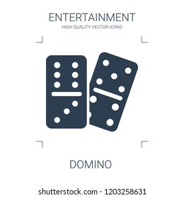 domino icon. high quality filled domino icon on white background. from entertainment collection flat trendy vector domino symbol. use for web and mobile