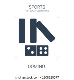 domino icon. high quality filled domino icon on white background. from sports collection flat trendy vector domino symbol. use for web and mobile