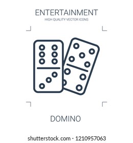 domino icon. high quality line domino icon on white background. from entertainment collection flat trendy vector domino symbol. use for web and mobile