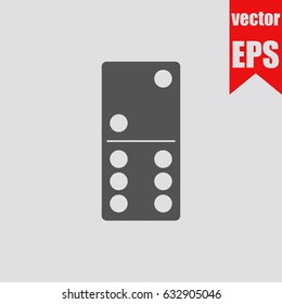 Domino icon info graphic isolated in flat style.Vector illustration.