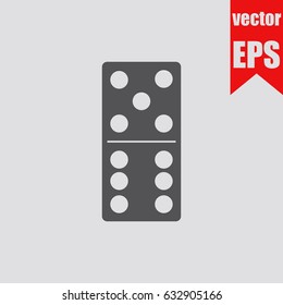Domino icon info graphic isolated in flat style.Vector illustration.