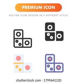 domino icon isolated on white background. for your web site design, logo, app, UI. Vector graphics illustration and editable stroke. EPS 10.