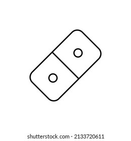 Domino icon in line style