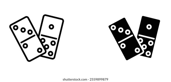 Domino Icon set in black color for ui designs