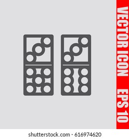 Domino icon sign symbol isolated in flat style.Vector illustration.