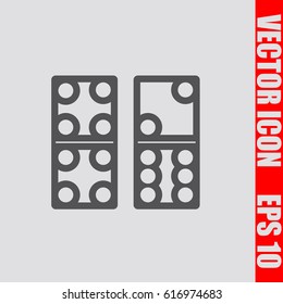 Domino icon sign symbol isolated in flat style.Vector illustration.