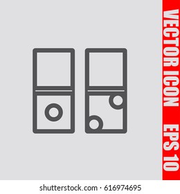 Domino icon sign symbol isolated in flat style.Vector illustration.