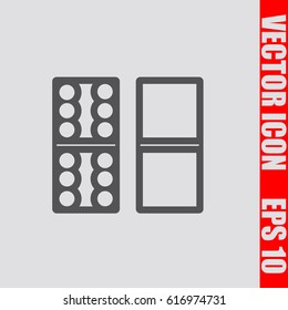 Domino icon sign symbol isolated in flat style.Vector illustration.