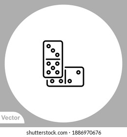 Domino icon sign vector,Symbol, logo illustration for web and mobile