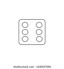 Domino icon. Table game sign