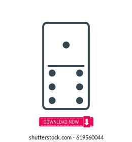 Domino icon, vector
