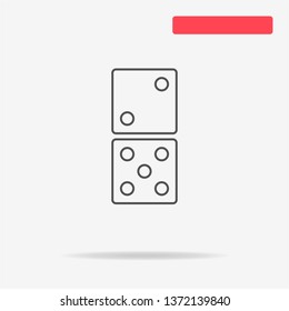 Domino icon. Vector concept illustration for design.