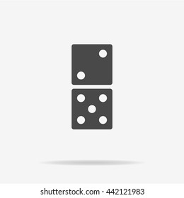 Domino icon. Vector concept illustration for design.