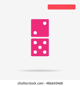 Domino icon. Vector concept illustration for design.