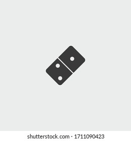 domino icon. domino vector on gray background