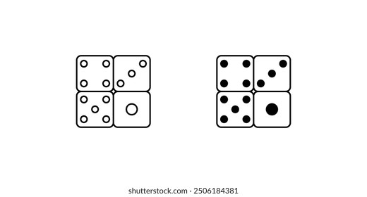 domino icon with white background vector stock illustration