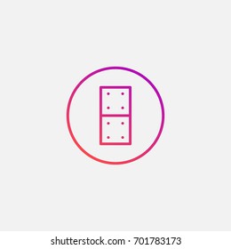 Domino icon.gradient illustration isolated vector sign symbol