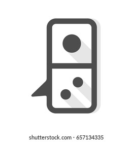 Domino illustration logo design vector