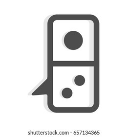 Domino illustration logo design vector