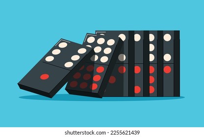 domino isolated domino effect vector illustration